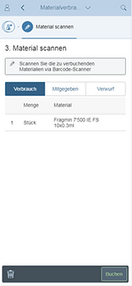 Grafische Darstellung einer SAP Materialverwaltungs-App